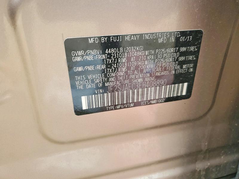 Zdjęcie 14 z aukcji – 2014 SUBARU FORESTER z VIN JF2SJAEC3EH408890