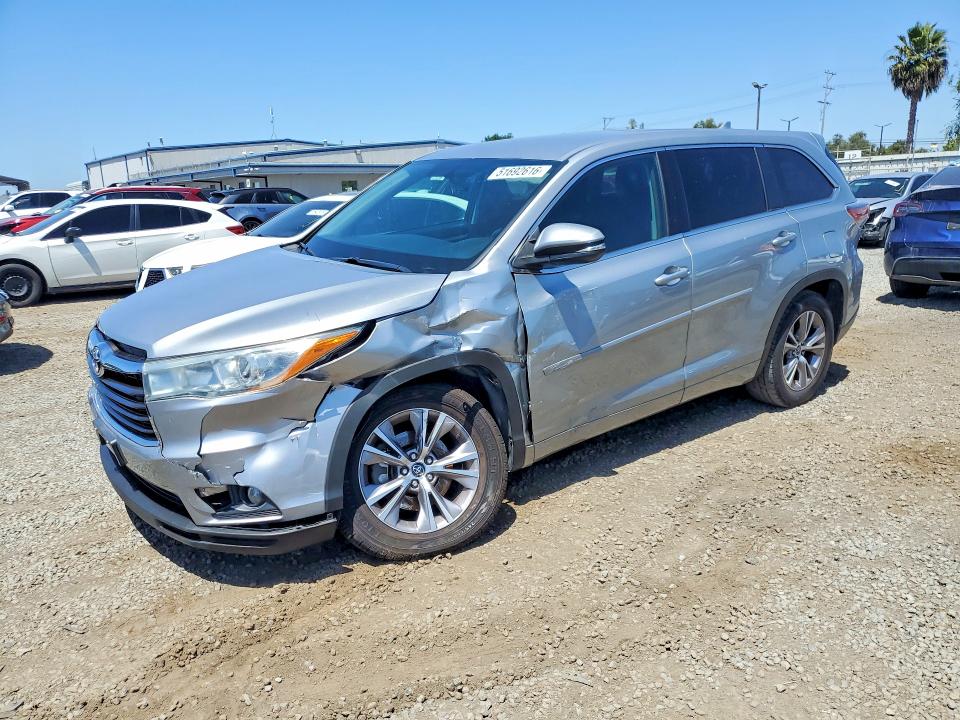 TOYOTA HIGHLANDER 2016 with VIN 5TDZKRFH0GS159403 - Photo from auction