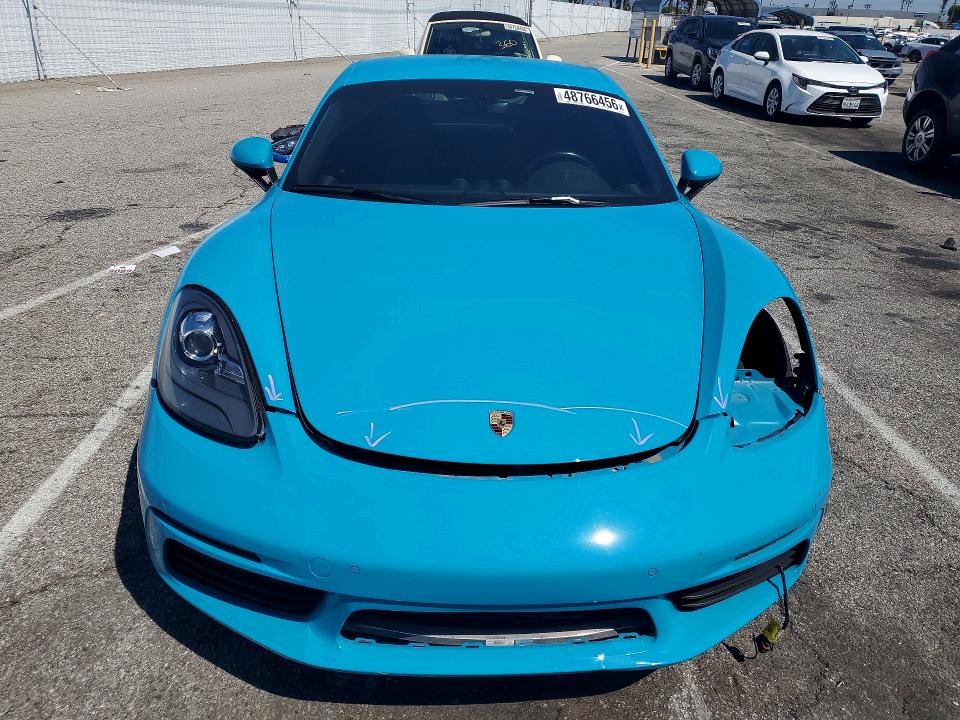 Photo 5 from auction – 2018 PORSCHE CAYMAN with VIN WP0AB2A85JK278655