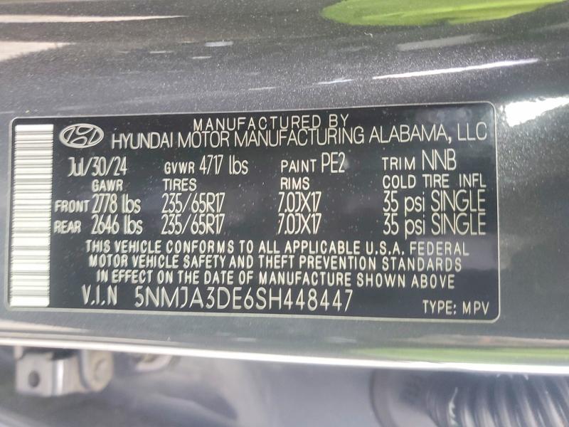 Photo 14 from auction – 2025 HYUNDAI TUCSON with VIN 5NMJA3DE6SH448447