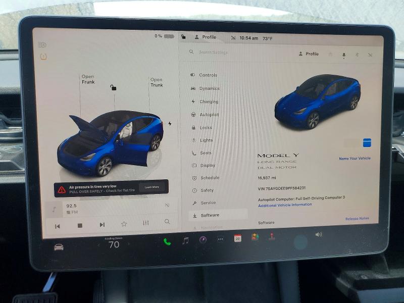 Photo 9 from auction – 2023 TESLA MODEL Y with VIN 7SAYGDEE9PF584231