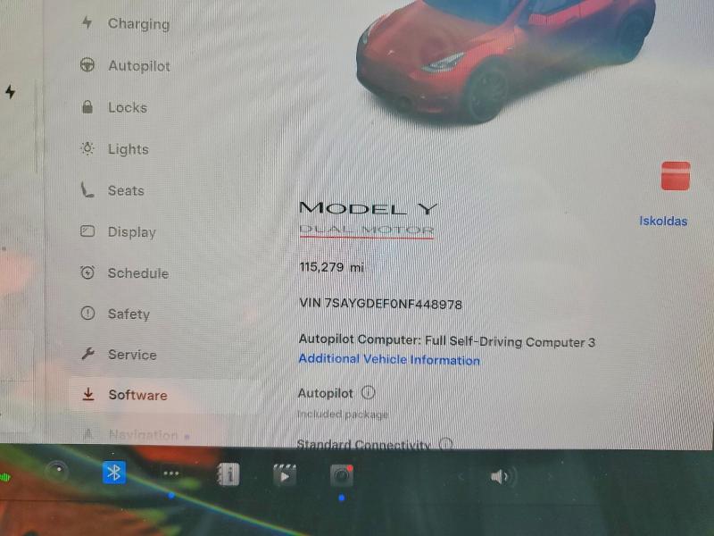 Фото 9 с аукциона – 2022 TESLA MODEL Y с VIN 7SAYGDEF0NF448978