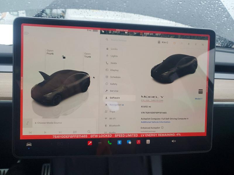 Photo 9 from auction – 2023 TESLA MODEL Y with VIN 7SAYGDEF8PF811465
