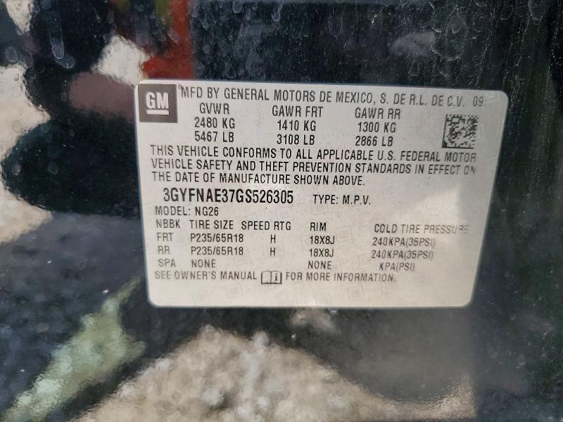 Photo 14 from auction – 2016 CADILLAC SRX with VIN 3GYFNAE37GS526305