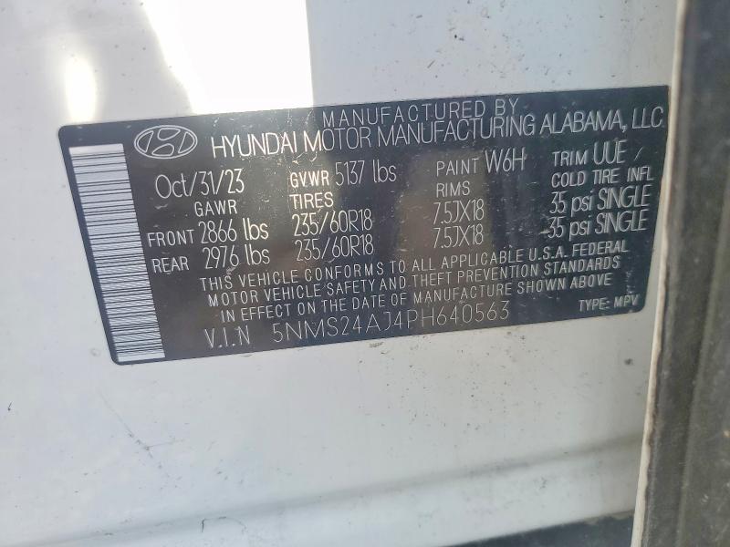 Photo 14 from auction – 2023 HYUNDAI SANTA FE with VIN 5NMS24AJ4PH640563