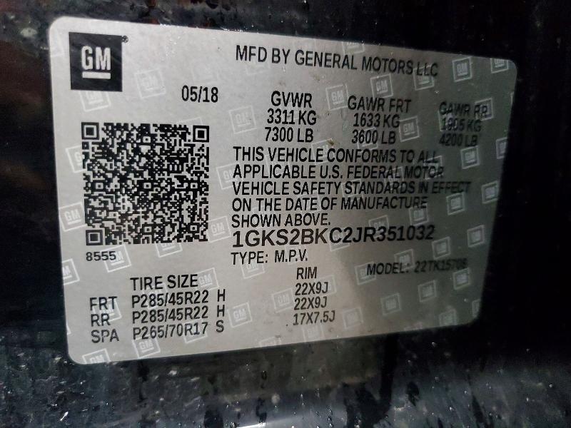 Photo 14 from auction – 2018 GMC YUKON with VIN 1GKS2BKC2JR351032