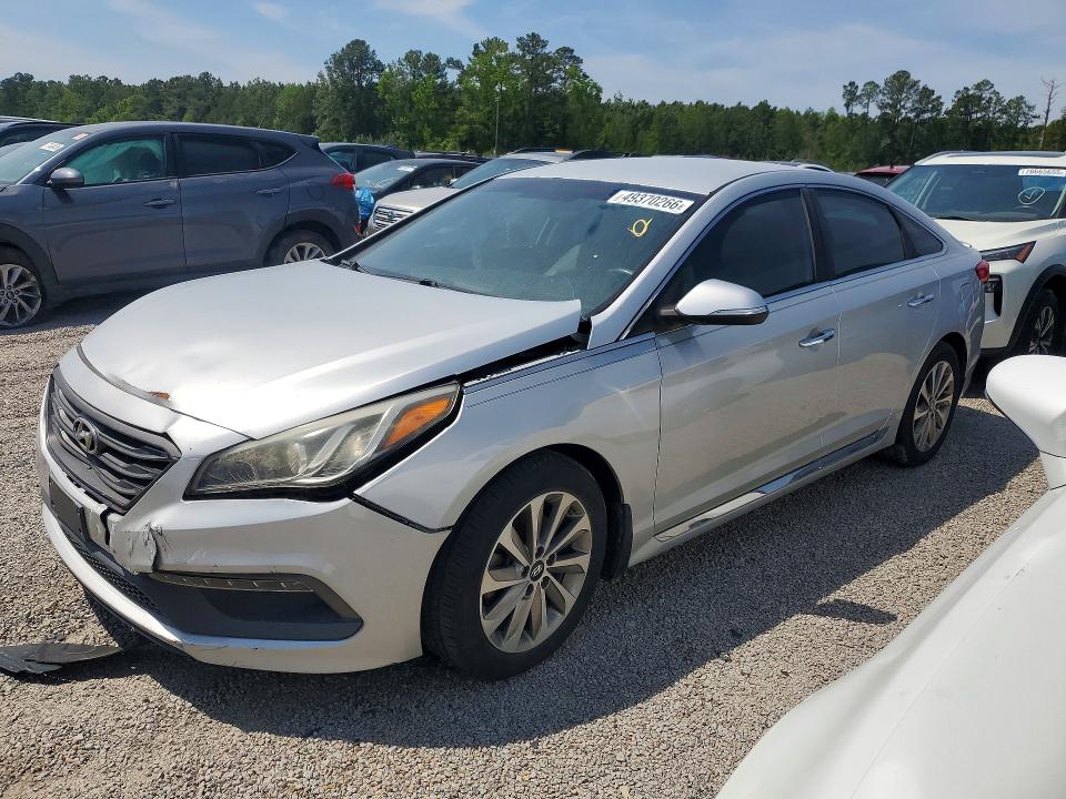 HYUNDAI SONATA 2015 with VIN 5NPE34AF7FH042586 - Photo from auction