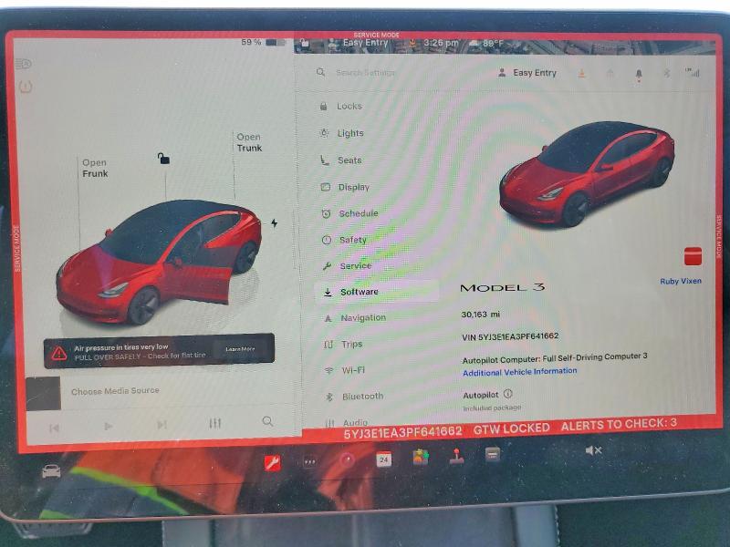Photo 9 from auction – 2023 TESLA MODEL 3 with VIN 5YJ3E1EA3PF641662