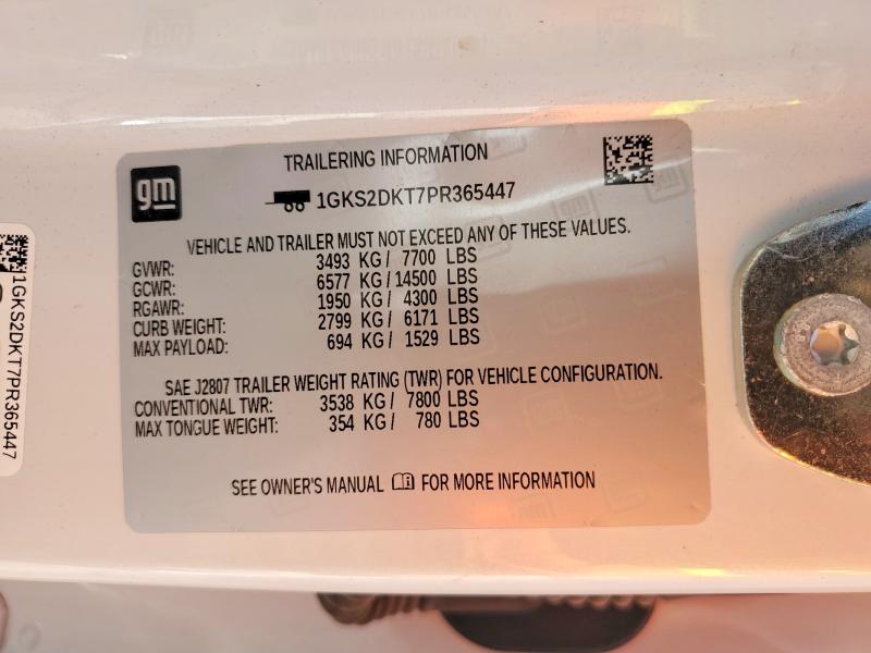 Photo 14 from auction – 2023 GMC YUKON with VIN 1GKS2DKT7PR365447