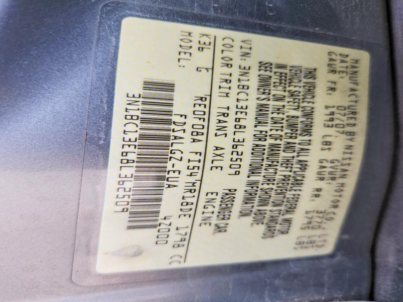 Photo 14 from auction – 2008 NISSAN VERSA with VIN 3N1BC13E68L362509