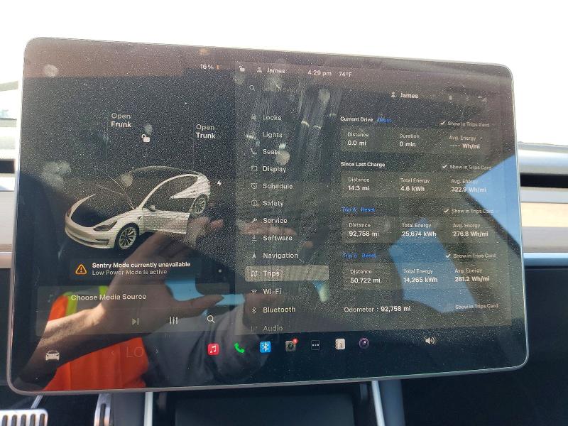 Photo 9 from auction – 2019 TESLA MODEL 3 with VIN 5YJ3E1EB1KF512434