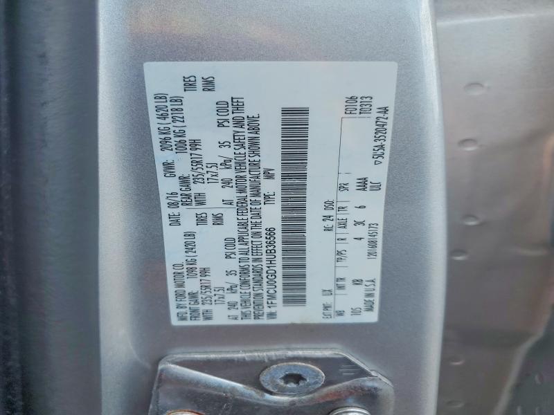Photo 14 from auction – 2017 FORD ESCAPE with VIN 1FMCU0GD1HUB36566