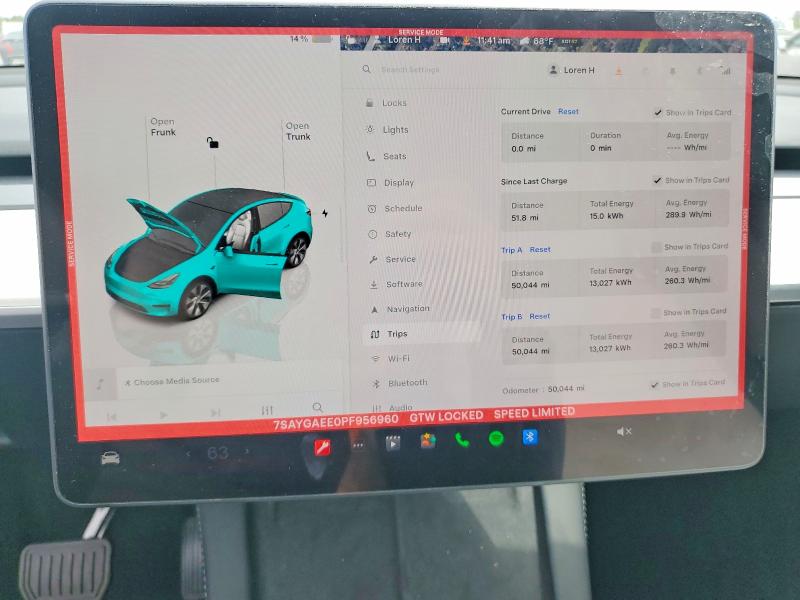 Photo 9 from auction – 2023 TESLA MODEL Y with VIN 7SAYGAEE0PF956960