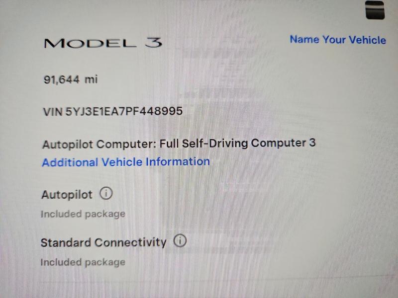 Photo 9 from auction – 2023 TESLA MODEL 3 with VIN 5YJ3E1EA7PF448995