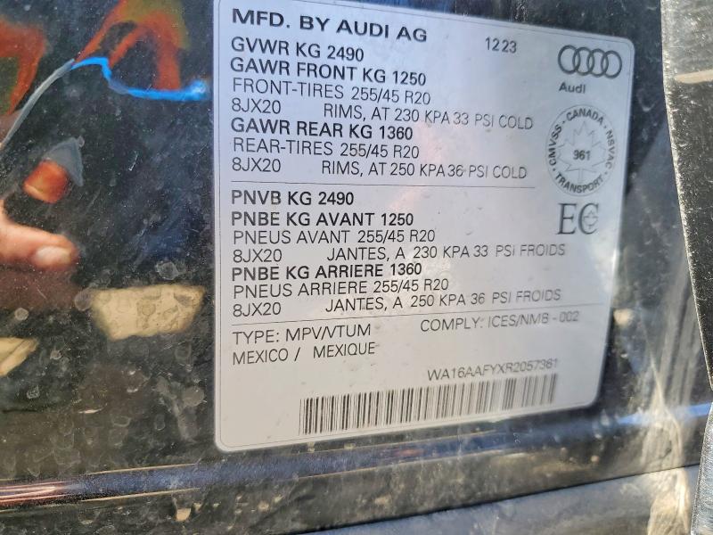 Photo 14 from auction – 2024 AUDI Q5 with VIN WA16AAFYXR2057361