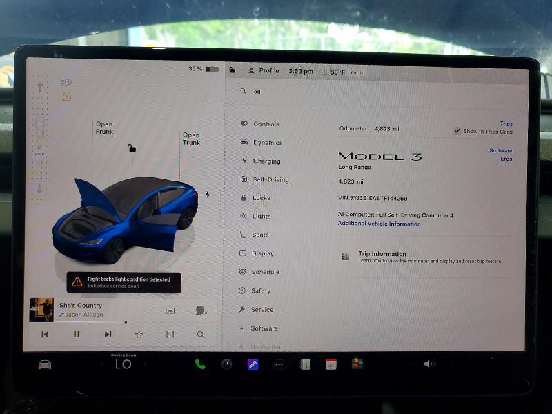 Photo 9 from auction – 2026 TESLA MODEL 3 with VIN 5YJ3E1EA8TF144259