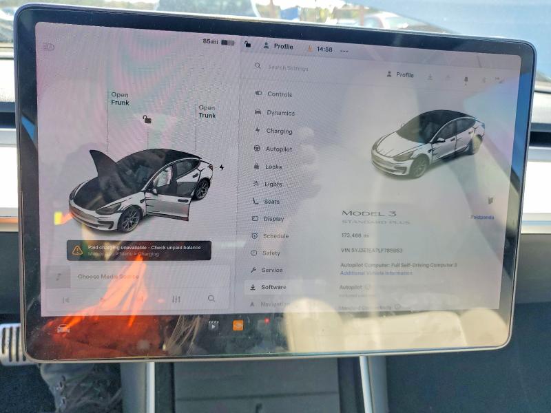 Photo 9 from auction – 2020 TESLA MODEL 3 with VIN 5YJ3E1EA7LF785953