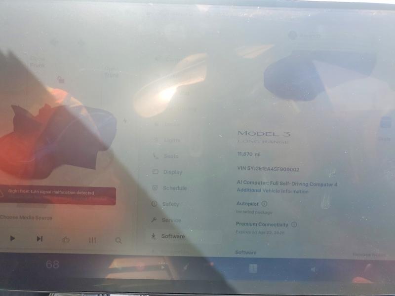 Снимка 9 от търг – 2025 TESLA MODEL 3 с VIN 5YJ3E1EA4SF906002