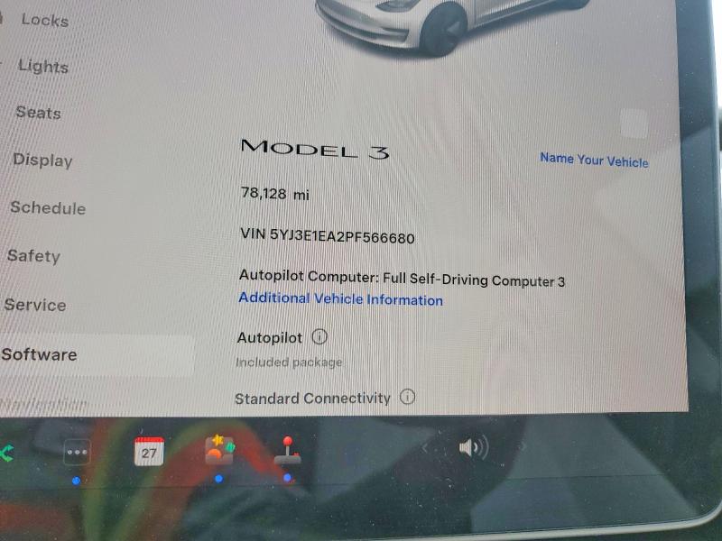 Photo 9 from auction – 2023 TESLA MODEL 3 with VIN 5YJ3E1EA2PF566680