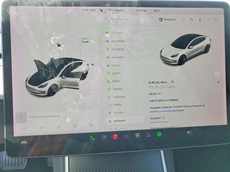 Photo 9 from auction – 2020 TESLA MODEL 3 with VIN 1GTP9EEL5MZ279595