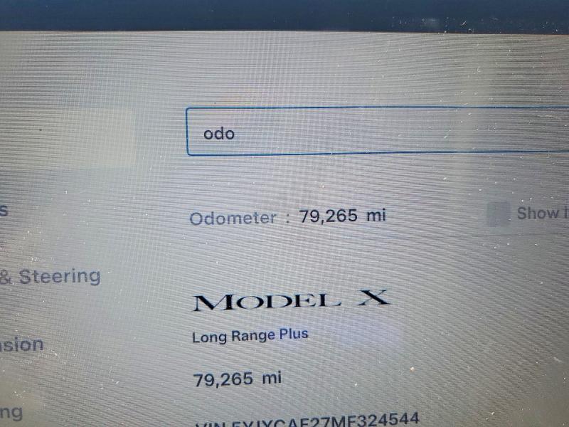 Photo 9 from auction – 2021 TESLA MODEL X with VIN 5YJXCAE27MF324544