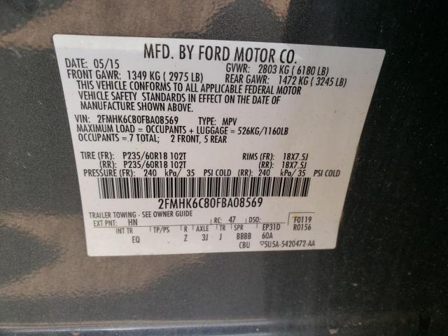 Photo 14 from auction – 2015 FORD FLEX SEL with VIN 2FMHK6C80FBA08569