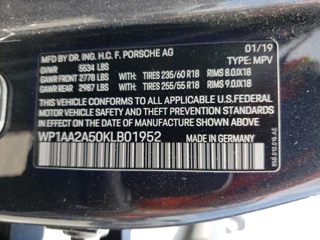 Photo 14 from auction – 2019 PORSCHE MACAN with VIN WP1AA2A50KLB01952