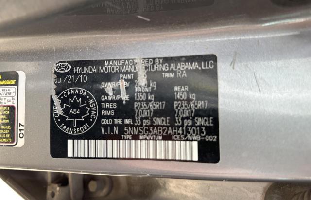 Zdjęcie 10 z aukcji – 2010 HYUNDAI SANTA FE G z VIN 5NMSG3AB2AH413013