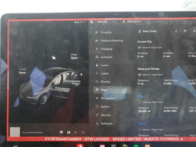 Photo 9 from auction – 2019 TESLA MODEL 3 with VIN 5YJ3E1EA4KF444914