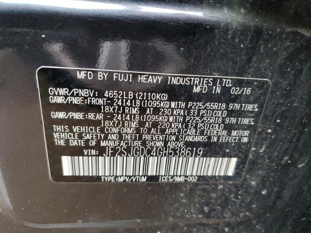 Photo 14 from auction – 2016 SUBARU FORESTER 2 with VIN JF2SJGDC4GH538619