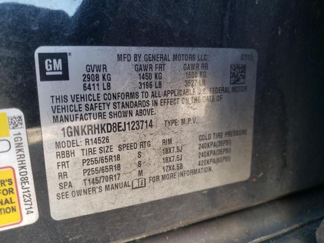 Photo 14 from auction – 2014 CHEVROLET TRAVERSE L with VIN 1GNKRHKD8EJ123714
