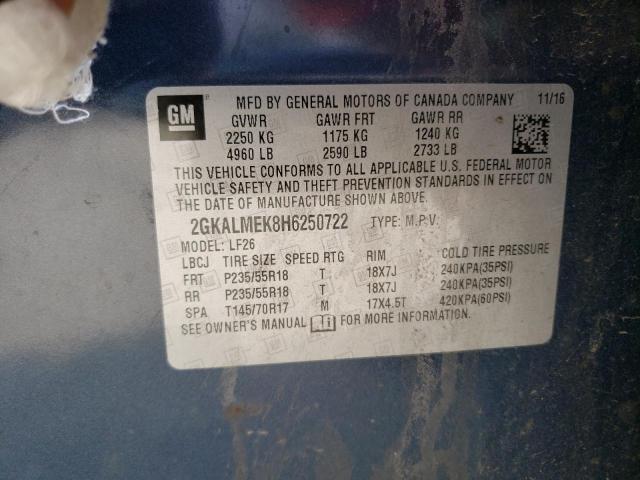 Photo 14 from auction – 2017 GMC TERRAIN SL with VIN 2GKALMEK8H6250722