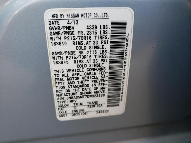 Photo 14 from auction – 2013 NISSAN ROGUE S with VIN JN8AS5MT7DW023489
