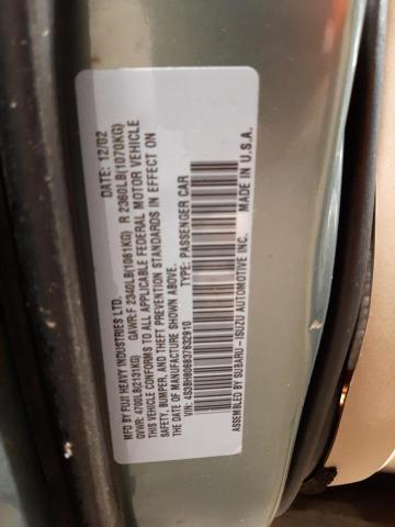Photo 14 from auction – 2003 SUBARU LEGACY OUT with VIN 4S3BH806837632910