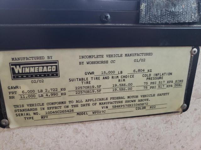 Photo 10 from auction – 2002 WINNEBAGO SIGHTSEER with VIN 5B4KP57GX23345872