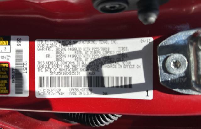 Photo 10 from auction – 2012 TOYOTA TUNDRA DOU with VIN 5TFUM5F16CX035110