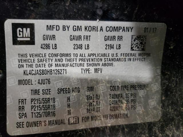 Photo 14 from auction – 2017 BUICK ENCORE PRE with VIN KL4CJASB0HB126271