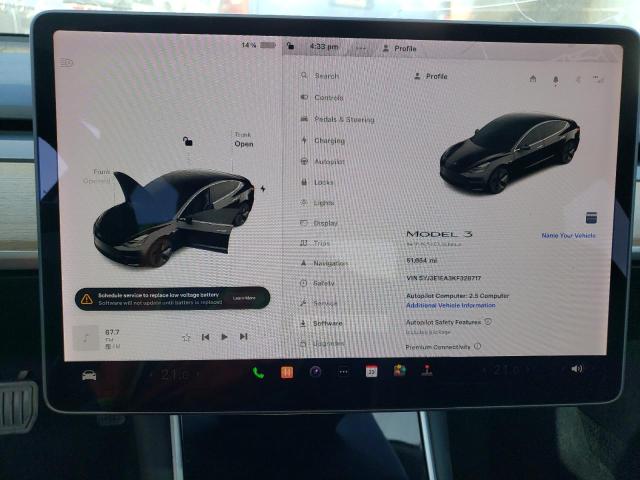 Photo 9 from auction – 2019 TESLA MODEL 3 with VIN 5YJ3E1EA3KF328717