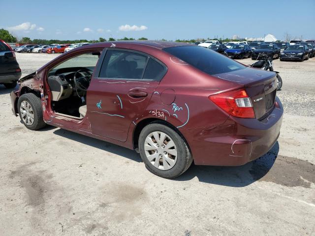 Photo 2 from auction – 2012 HONDA CIVIC LX with VIN 2HGFB2F52CH579304