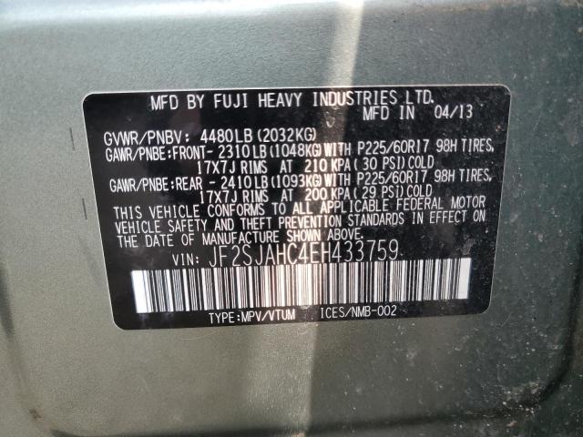 Photo 14 from auction – 2014 SUBARU FORESTER 2 with VIN JF2SJAHC4EH433759