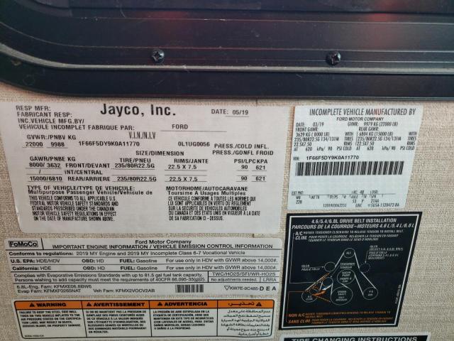 Photo 10 from auction – 2019 JAYC MTR H with VIN 1F66F5DY9K0A11770