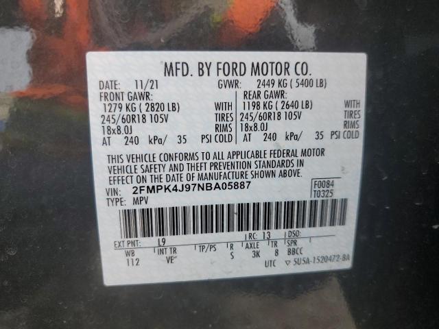 Photo 14 from auction – 2022 FORD EDGE SEL with VIN 2FMPK4J97NBA05887
