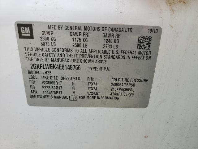 Photo 14 from auction – 2014 GMC TERRAIN SL with VIN 2GKFLWEK4E6148766