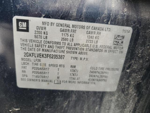 Photo 14 from auction – 2015 GMC TERRAIN SL with VIN 2GKFLVEK3F6205387
