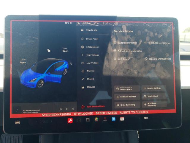 Photo 9 from auction – 2022 TESLA MODEL 3 with VIN 5YJ3E1EBXNF305187