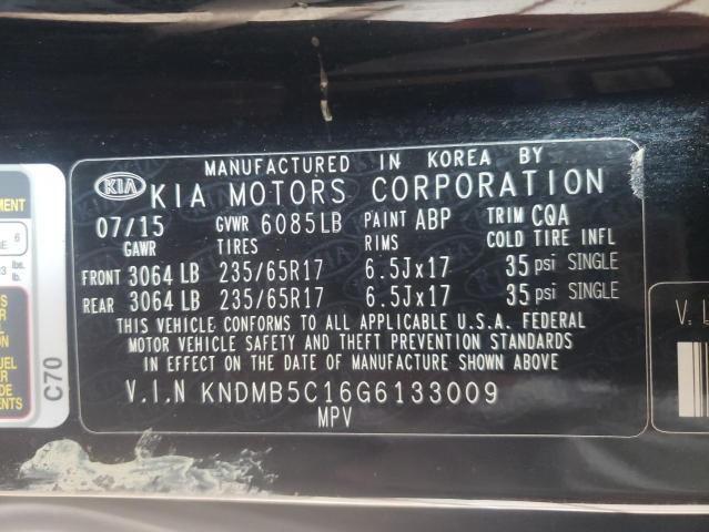 Photo 14 from auction – 2016 KIA SEDONA LX with VIN KNDMB5C16G6133009