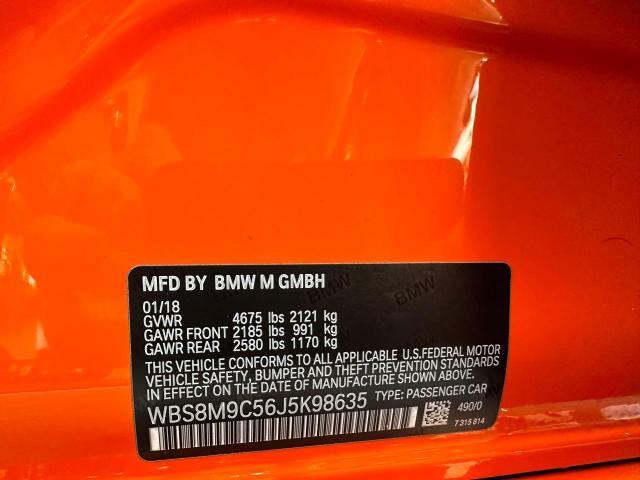 Photo 10 from auction – 2018 BMW M3 with VIN WBS8M9C56J5K98635