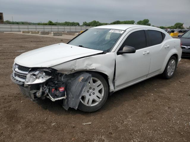 DODGE AVENGER SE 2012 with VIN 1C3CDZAB5CN178018 - Photo from auction
