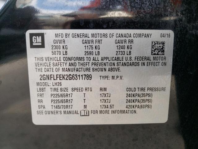 Photo 14 from auction – 2016 CHEVROLET EQUINOX LT with VIN 2GNFLFEK2G6311789