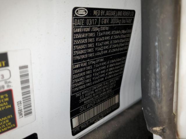 Photo 14 from auction – 2017 LAND ROVER RANGE ROVE with VIN SALWR2FV6HA681133